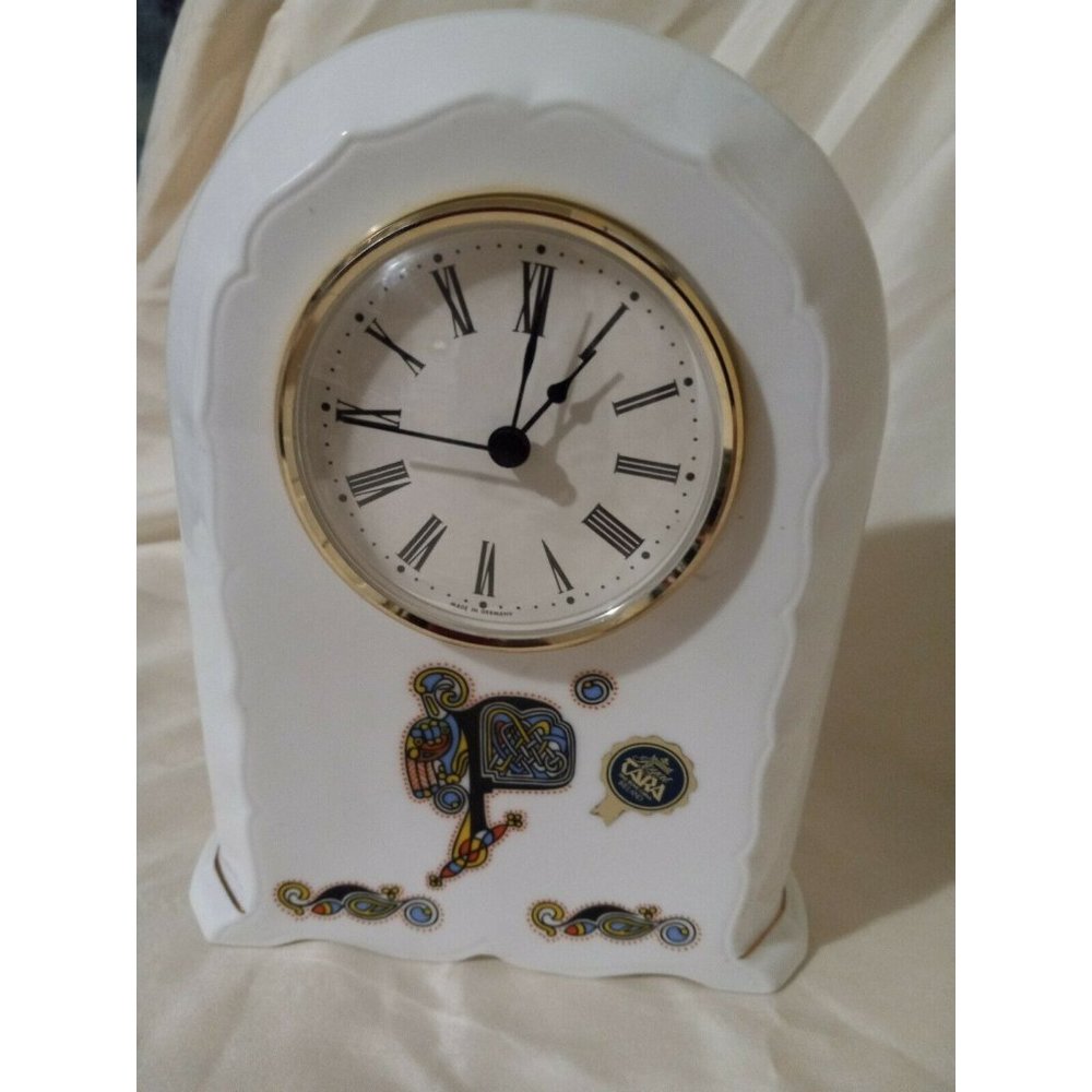 Royal Tara Fine Bone China Celtic Mantle Clock Handmade In Galway Ireland